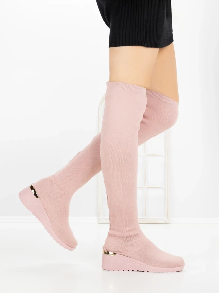 Női platform csizma YM-172 Rózsaszín | H&D » MeiMall.hu