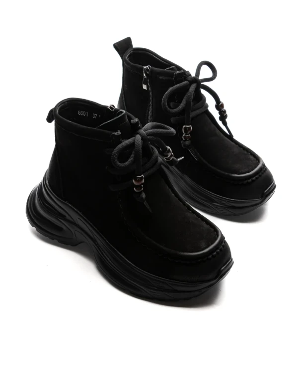 Ghete Dama din piele naturala 8601 BLACK | ADVANCER