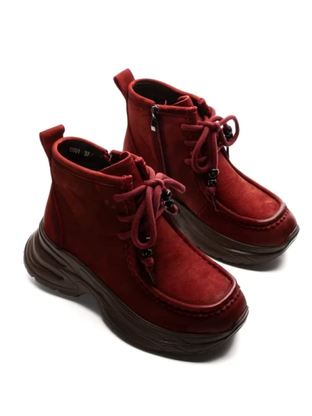 Ghete Dama din piele naturala 8601 RED | ADVANCER