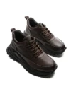 Ghete Barbati din piele naturala 5329 COFFEE | ADVANCER