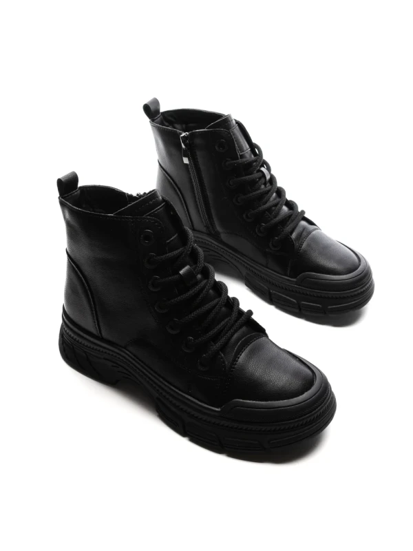 Ghete Dama din piele naturala BY6523 BLACK | ADVANCER