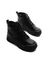 Ghete Dama din piele naturala BY6523 BLACK | ADVANCER