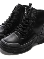 Ghete Dama din piele naturala BY6523 BLACK | ADVANCER