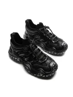 Pantofi Sport Barbati din piele naturala 5351 BLACK-GUN | ADVANCER