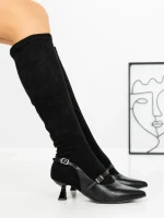 Cizme Dama cu Toc J6175 BLACK | MIA SHOES