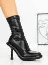 Botine cu Toc si Platforma J6156 BLACK | MIA SHOES
