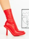 Botine cu Toc si Platforma J6156 RED | MIA SHOES