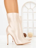 Botine cu Toc Subtire C-269X BEIGE | STEPHAN