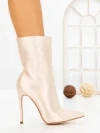 Botine cu Toc Subtire C-269X BEIGE | STEPHAN