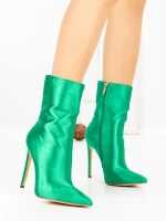 Botine cu Toc Subtire C-269X GREEN | STEPHAN