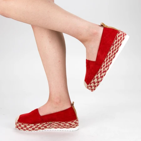 Női Alkalmi platform cipő BL00029 Piros (L57) Botinelli