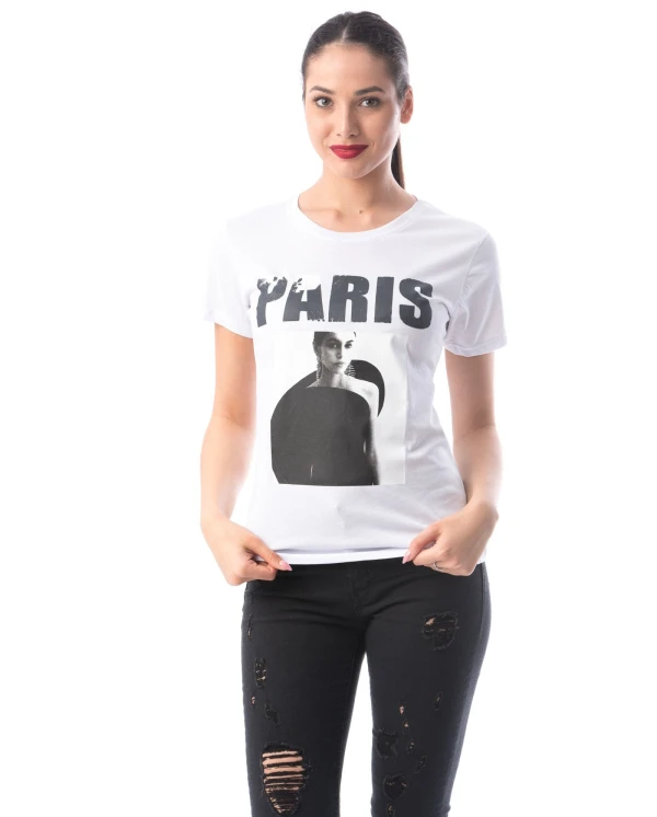Női póló 8127 PARIS Fehér (G32) Adrom