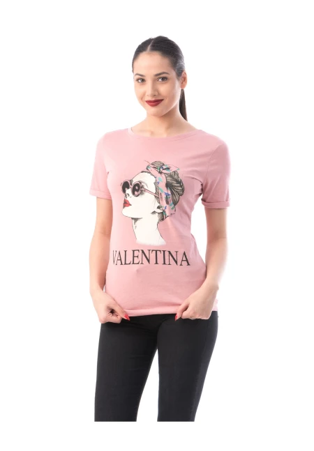 Női póló 8122 VALENTINA Rózsaszín (G09) Adrom
