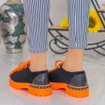 Női alkalmi cipő MX155 Fekete-Narancs (B02) Mei