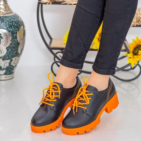 Női alkalmi cipő ZP1973 Fekete-Narancs (A21) Mei