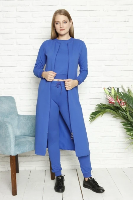 Női öltöny 3 darabból CM3708 Kék (G74) Fashion