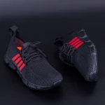 Férfi sportcipő 002 Fekete-Piros (N04) Calsido