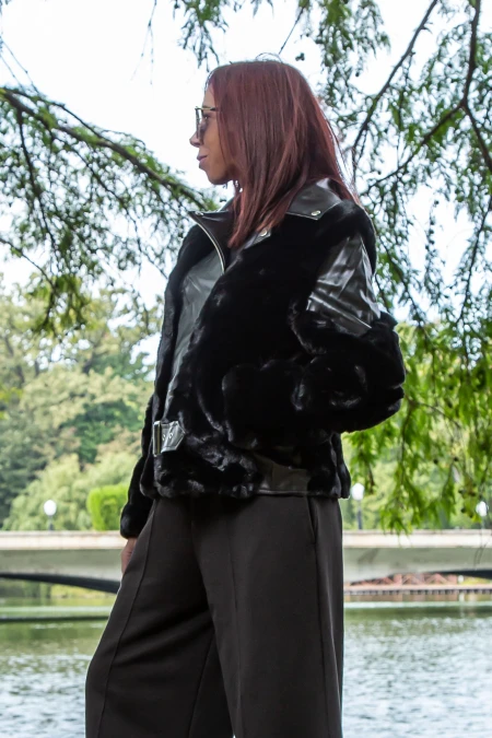 Női kabát 2087 Fekete (R01) Fashion