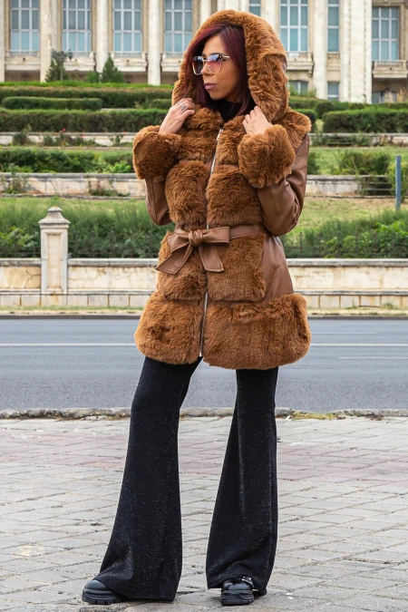 Női kabát 21-29 Barna (R01) Fashion