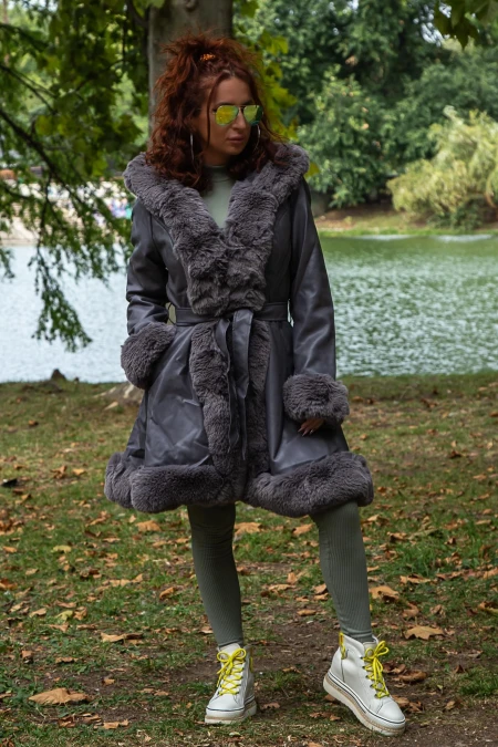 Női kabát 21-30 Szürke (R03) Fashion