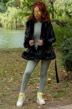 Női kabát 21-32 Fekete (R05) Fashion