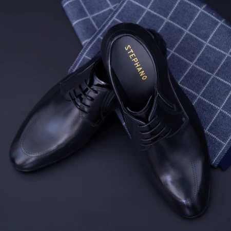 Elegáns férfi cipő 003-833 Fekete (C43) Stephano