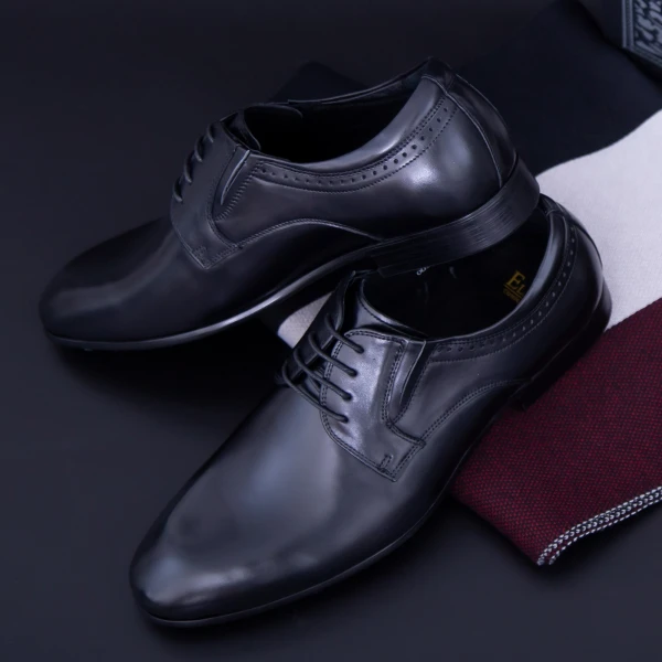 Elegáns férfi cipő 003-835 Fekete (P01) Eldemas