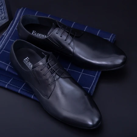 Elegáns férfi cipő E7-3A Fekete (K01) Eldemas