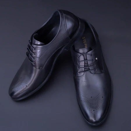 Elegáns férfi cipő Y006A-26F Fekete (B22) Stephano