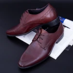 Elegáns férfi cipő természetes bőrből QF576-K51 Piros (M45) Stephano