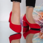 Női sarkú cipő C100 Piros (D16) Fashion