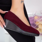 Női sarkú cipő és platform C91 Burgundia (D09) Fashion