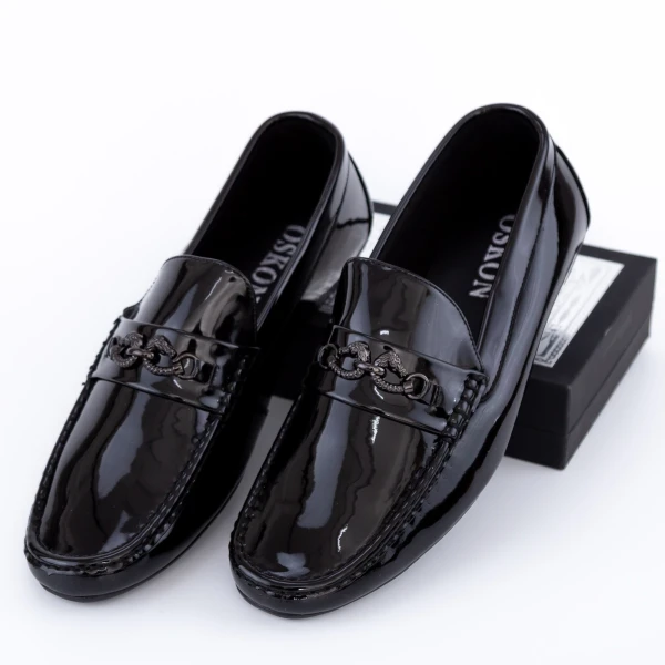 Elegáns férfi cipő 1A01-1 Fekete (L59) Oskon