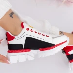 Női sportcipő LM051 Fehér-Piros (L58) Fashion