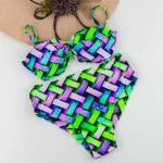 Női fürdőruha F01 Zöld-Lila » MeiMall.hu