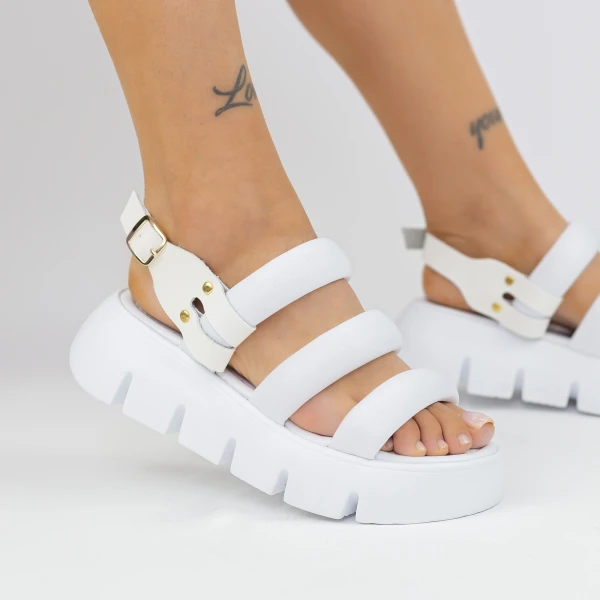Női platform szandál ES3005 Fehér » MeiMall.hu