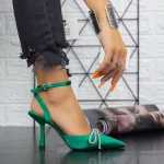 Vékony sarkú cipő 2LE238 Zöld » MeiMall.hu