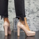 Női sarkú cipő és platform 2T5 Bézs Mei